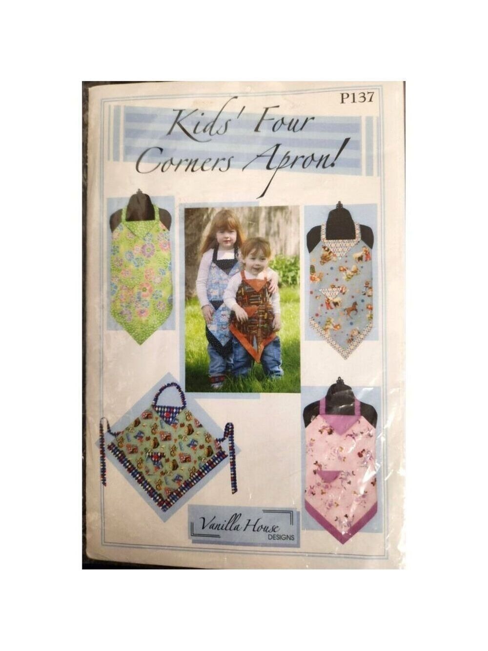 Kids Four Corners Apron Sewing Pattern P137 By Vanilla House Designs New In Pack